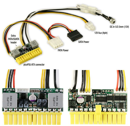 picoPSU-150-XT DC/DC PC ATX power supply (Fanless, 24pol, 150 Watt)